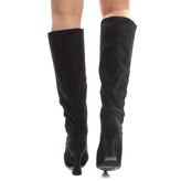Knee High Boots Size 39 UK 6 US 9 Spool Heel Elasticated Inserts Pointed Toe gallery photo number 4