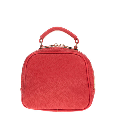 GIO CELLINI MILANO Mini Shoulder Top Handle Bag Grainy Studded Zip Closure gallery photo number 3