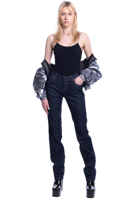 RRP €140 NENETTE Jeans Size 42 / M Stretch Garment Dye Logo Zip Fly Regular Fit