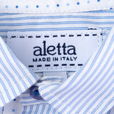 ALETTA Shirt Size 6M / 68CM  Striped Roll-Up Sleeve Button Front Made in Italy gallery photo number 4