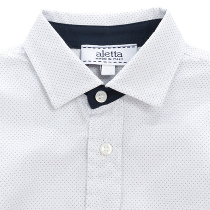ALETTA Shirt Size 6M / 68CM Patterned Textured Round Hem Button Made in Italy gallery photo number 3