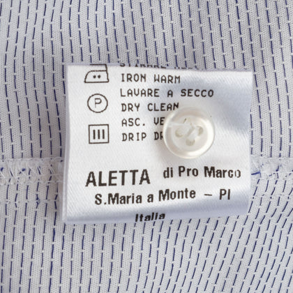 ALETTA Shirt Size 6M / 68CM Patterned Textured Round Hem Button Made in Italy gallery photo number 6