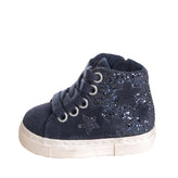 GIOSEPPO Leather Sneakers Size 20 UK 4 US 5 High Top Glitter Star Patches gallery photo number 3