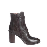 RRP €130 8 Leather Ankle Boots EU 35 UK 2 US 5 Crumpled Effect Buckle Strap gallery photo number 4