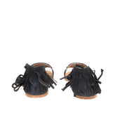 GEORGE J. LOVE Suede Leather Thong Sandals EU 37 UK 4 US 7 Fringe Beads Lug Sole gallery photo number 6