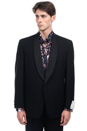 RRP €950 HERALD Wool Tuxedo Suit Mismatch Size Jacket 52 / XL Trousers 33 Satin gallery photo number 4
