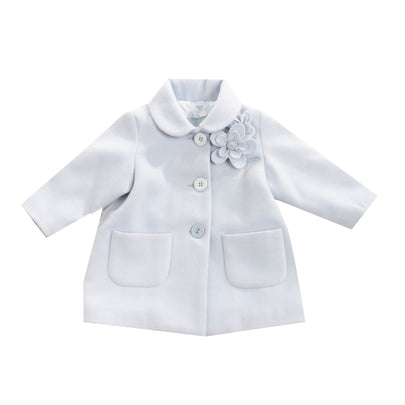 RRP €175 NANAN Coat Size 6M Flowers Embellished Logo Collared Made in Italy