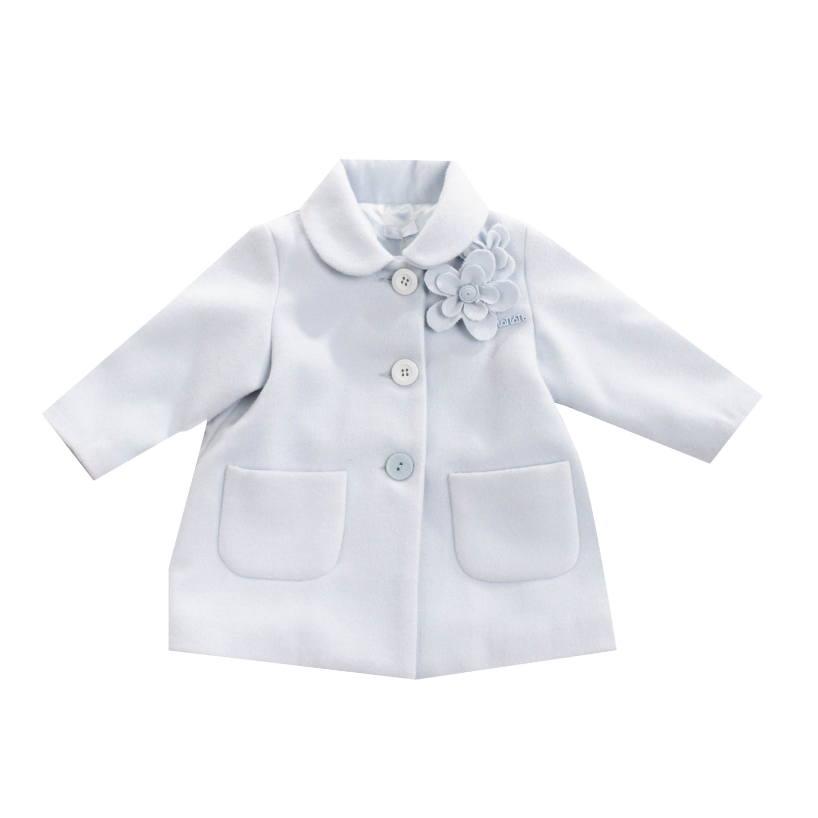 RRP €175 NANAN Coat Size 6M Flowers Embellished Logo Collared Made in Italy gallery main photo