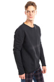 RRP €115 TANOMU ASK ME Sweatshirt Size XL Raw Edges Crew Neck Made in Italy gallery photo number 3