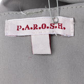 P.A.R.O.S.H. Crepe Shorts Size M Grey Pleated Front Zip Fly Made in Italy gallery photo number 6