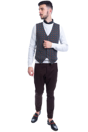 RRP €125 BARK Waistcoat Size- M Mohair Alpaca - Wool Blend Made in Italy gallery photo number 2