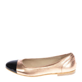 GEORGE J. LOVE Leather Ballerinas Shoes EU 36 UK 3 US 6 Crumpled Metallic Effect gallery photo number 3