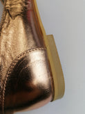 GEORGE J. LOVE Leather Ballerinas Shoes EU 36 UK 3 US 6 Crumpled Metallic Effect gallery photo number 9