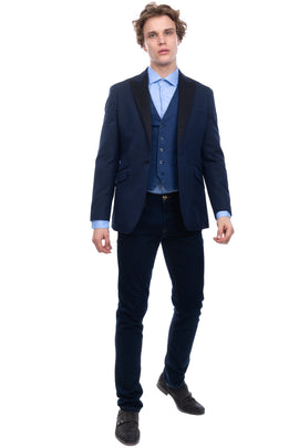 RRP €825 HACKETT Silk & Wool Tuxedo Blazer Jacket Size 38R 48R S Single-Breasted