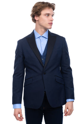 RRP €825 HACKETT Silk & Wool Tuxedo Blazer Jacket Size 38R 48R S Single-Breasted gallery photo number 5