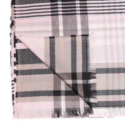 RRP €360 MISSONI Wool Long Wrap / Shawl Scarf Tartan Frayed Edges Made in Italy gallery photo number 3
