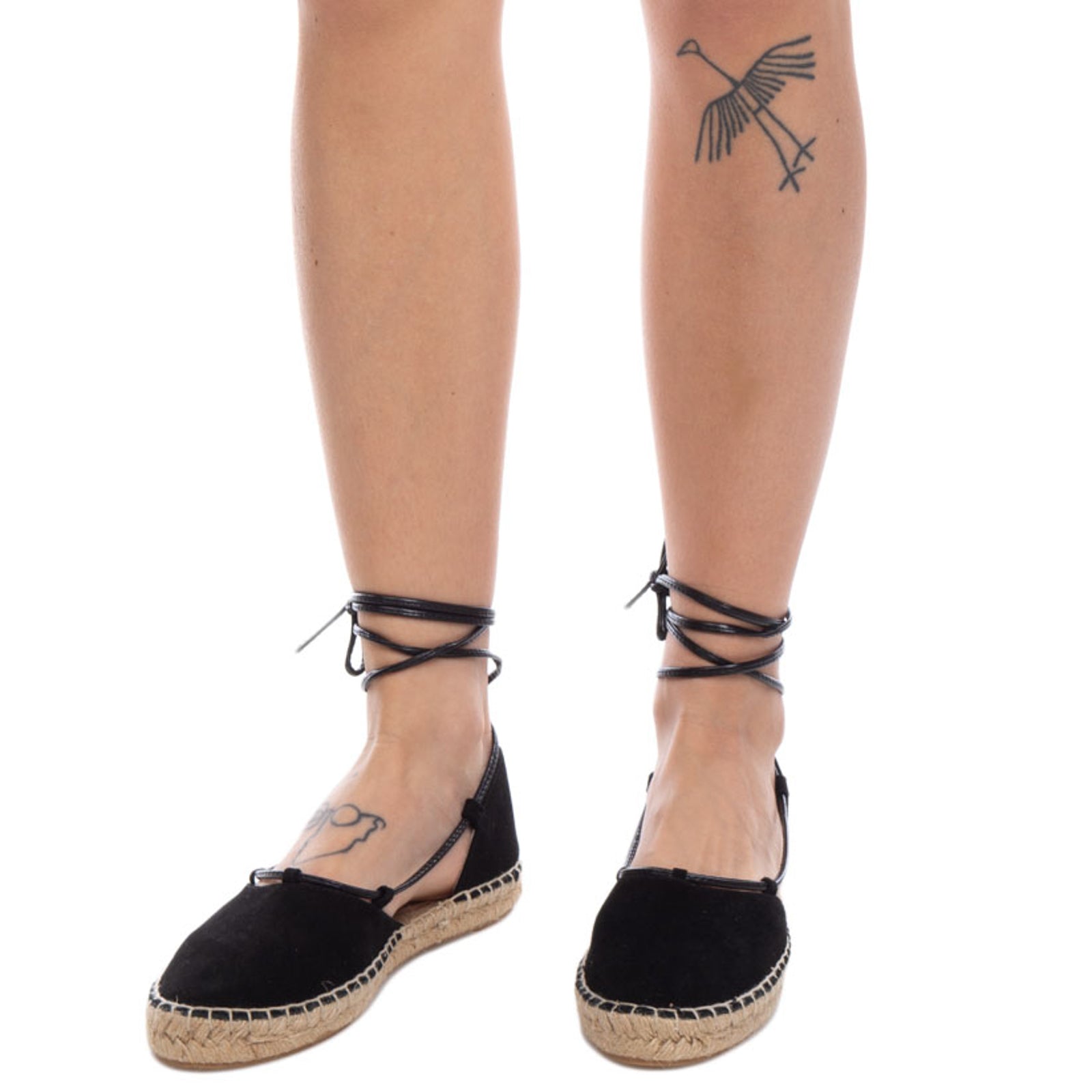 IRIS & INK Suede Leather Espadrille D'Orsay Shoes EU 36 UK 3 US 6 Wrap Around gallery main photo