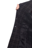 RRP €255 8 Wool Overcoat Size 44 / L Double Breasted Plaid Pattern Made in Italy gallery photo number 6
