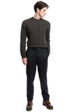 RRP€160 OCTO Wool Flat Front Trousers Size 56 3XL Unfinished Cuffs Made in Italy gallery photo number 1
