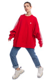 ADIDAS ORIGINALS Sweatshirt Plus Size 4X Two Tone 3-Iconic Stripes Round Neck gallery photo number 2