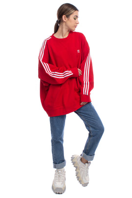 ADIDAS ORIGINALS Sweatshirt Plus Size 3X Two Tone 3-Iconic Stripes Crew Neck