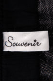 SOUVENIR Denim Shorts Size S Worn Look Garment Dye Belted Elastic Waist Zip Fly gallery photo number 5
