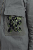 GEORGE J. LOVE Gabardine Military Jacket Size M Sequins Full Zip Made in Italy gallery photo number 6