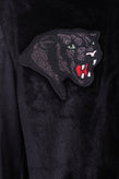 GEORGE J. LOVE Chenille Bomber Jacket Size M Lame Panther & Flowers Patches gallery photo number 6