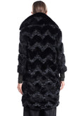 RRP €665 AINEA Faux Fur Coat Size 40 / S Lame Knitted Inserts Made in Italy gallery photo number 4