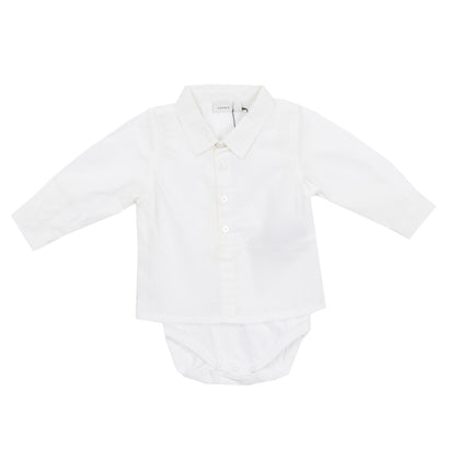 NAME IT Organic Cotton Shirt Body Size 4-6M White gallery photo number 1