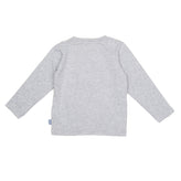 NAME IT T-Shirt Top Size 1-1.5Y / 86CM Coated Front Melange Effect Long Sleeve gallery photo number 2