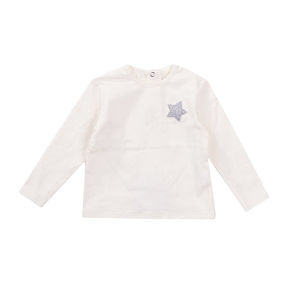 DUEPUNTISPAZIO T-Shirt Top Size 6M Star Patch HANDMADE in Italy gallery photo number 1
