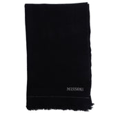 RRP €360 MISSONI 100% Wool Long Shawl Wrap Scarf Two-Tone Frayed Made in Italy gallery photo number 1