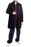 RRP €210 8 Mac Coat Size 54 / XXL Navy Blue Unlined Full Button Collared gallery photo number 1