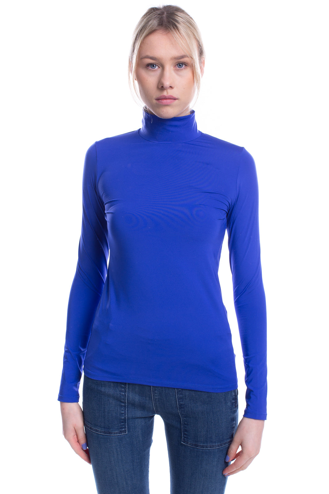 MAJESTIC FILATURES Top Size 2 / S Long Sleeve Funnel Neck Made in Portugal gallery main photo