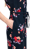 VERO MODA Crepe Jumpsuit Size XS Floral Pattern Drawstring Waist Cropped gallery photo number 5