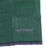 RRP €360 MISSONI Wool Shawl/Wrap Scarf Woven Embroidered Logo Made in Italy gallery photo number 4