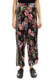 MARKUP Satin Trousers Size S Floral Side Stripes Elasticated Waist Made in Italy gallery photo number 2