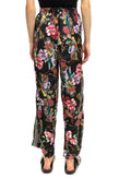 MARKUP Satin Trousers Size S Floral Side Stripes Elasticated Waist Made in Italy gallery photo number 4