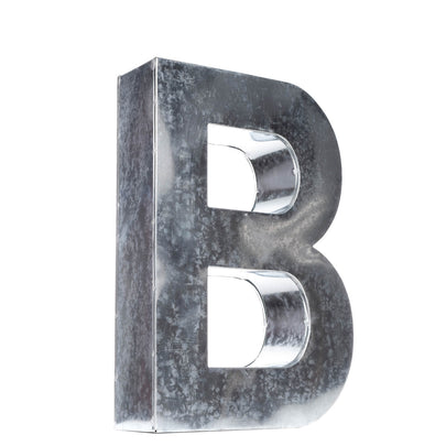 SELETTI METALVETICA Oversized Aluminium Letter B Silver Wall Mounted