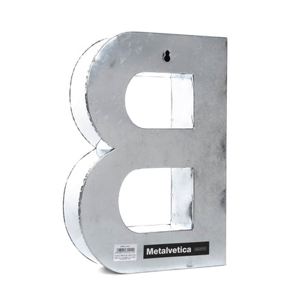 SELETTI METALVETICA Oversized Aluminium Letter B Silver Wall Mounted gallery photo number 4