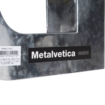 SELETTI METALVETICA Oversized Aluminium Letter B Silver Wall Mounted gallery photo number 6