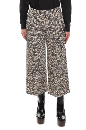 RRP €195 BRIAN DALES Jacquard Culottes Trousers Size IT 40 / XS Turn-Up gallery photo number 2