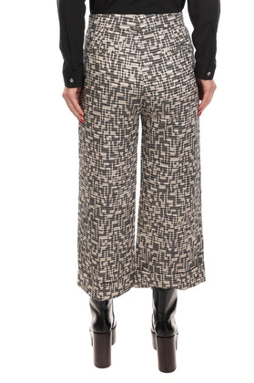 RRP €195 BRIAN DALES Jacquard Culottes Trousers Size IT 40 / XS Turn-Up gallery photo number 4