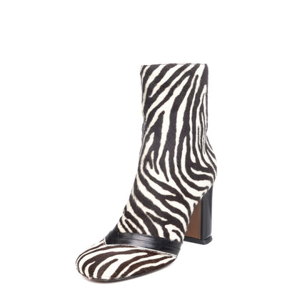 L'AUTRE CHOSE Calf Hair Ankle Boots Size 36 UK 3 US 6 Heel Zebra Pattern RRP€770 gallery photo number 2