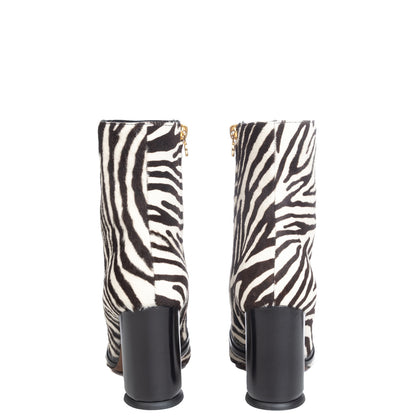 L'AUTRE CHOSE Calf Hair Ankle Boots Size 36 UK 3 US 6 Heel Zebra Pattern RRP€770 gallery photo number 6