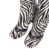 L'AUTRE CHOSE Calf Hair Ankle Boots Size 36 UK 3 US 6 Heel Zebra Pattern RRP€770 gallery photo number 8