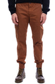 8 Cargo Trousers Size IT 46 Stretch Brown Cuffed Zip Fly Made in Italy gallery photo number 3