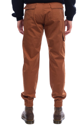 8 Cargo Trousers Size IT 46 Stretch Brown Cuffed Zip Fly Made in Italy gallery photo number 5