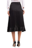 RRP €130 LOUCHE Satin Asymmetric Hem Skirt Size 10 S Ruffle Wrap Front gallery photo number 4